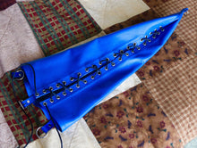 Load image into Gallery viewer, Gwendoline Lacing Armbinder / Monoglove in Blue / White / Red